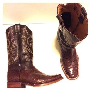 Exclusive Don Juan Cowboy Boots- Ostrich Chocolate